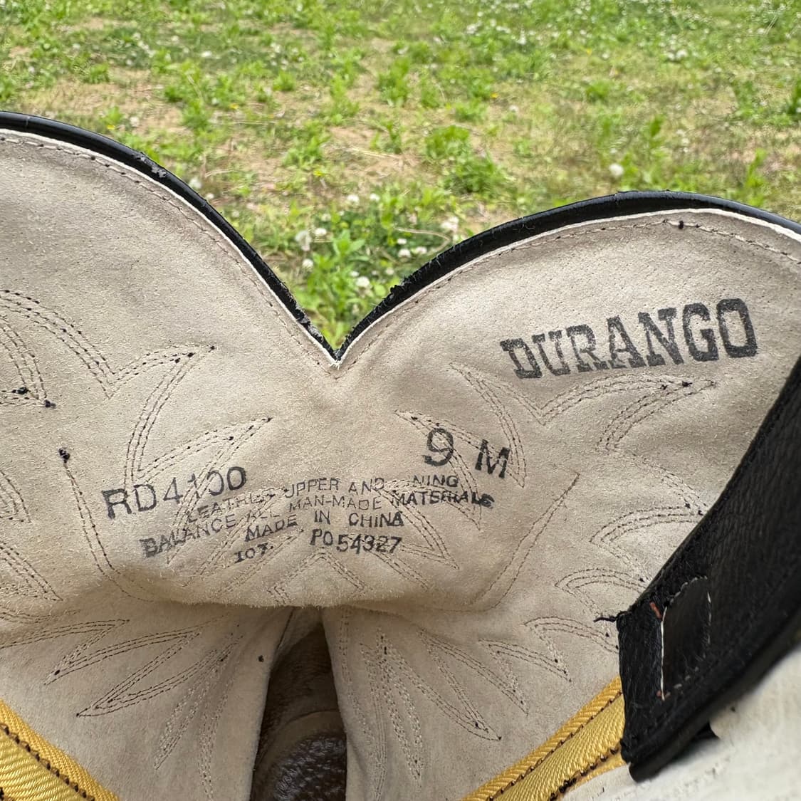 듀랑고 Durango 블랙 레더 웨스턴 부츠 상품이미지10