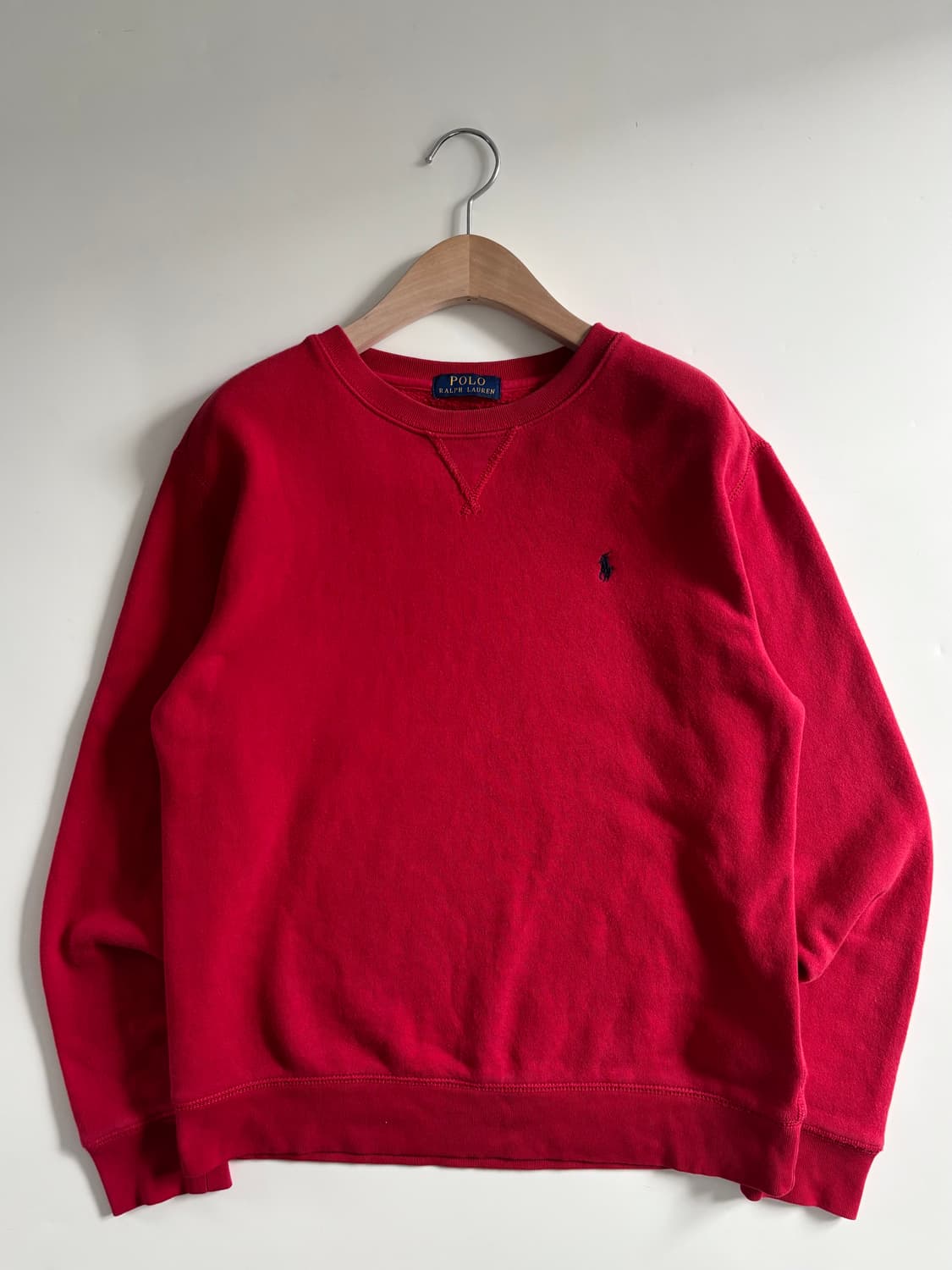Polo 폴로 랄프로렌 신형 레드컬러 코튼 맨투맨 상품이미지1
