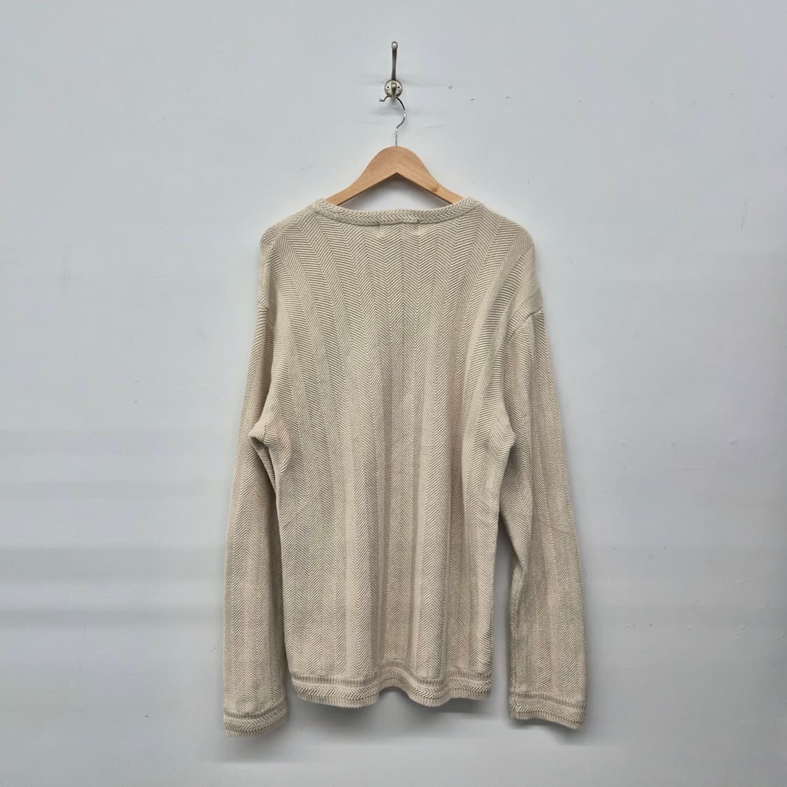 챕스 랄프 로렌 빈티지 헤링본 베이지 코튼 니트 남성 L 상품이미지5