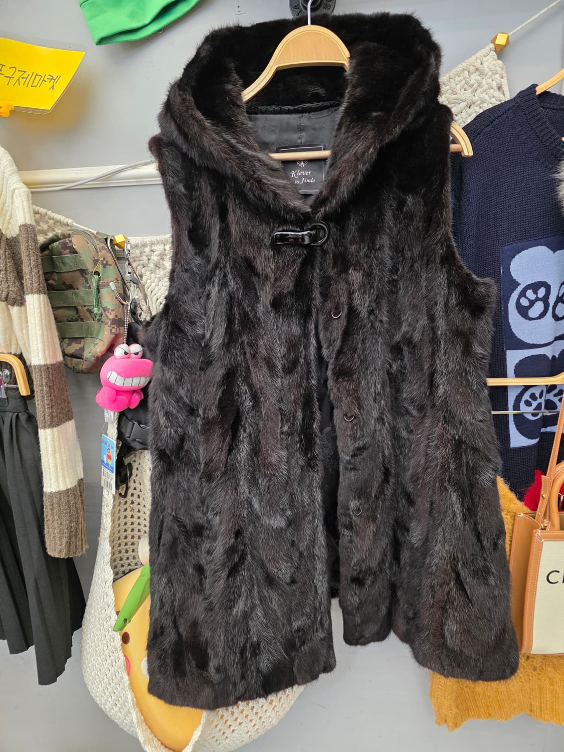 진도 끌레베 밍크 후드 베스트 조끼 91 상품이미지1