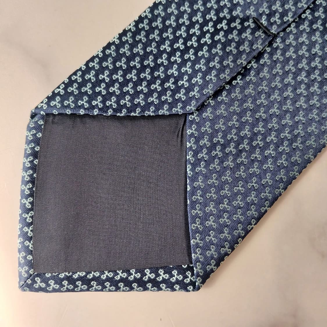 DAKS 닥스 실크 블루 마이크로 패턴 넥타이 8.4cm A등급 E845 상품이미지7