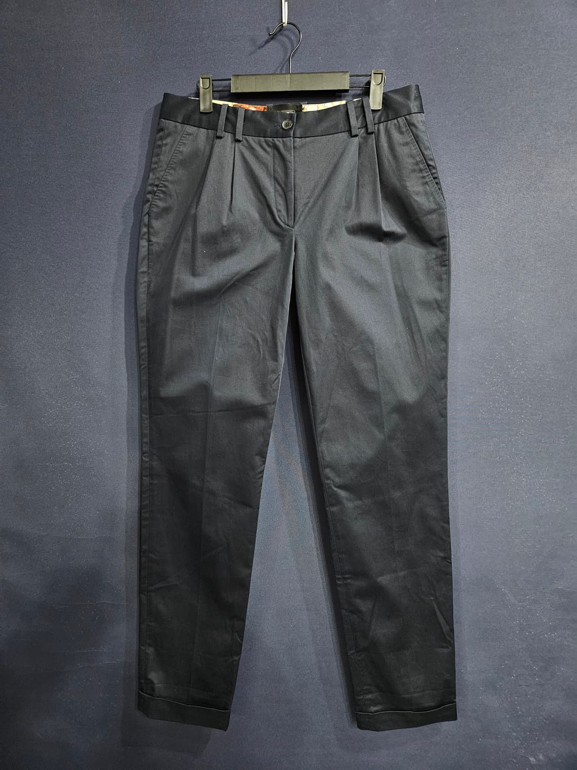 돌체앤가바나 다크네이비 남성 허리 32 롤업 면팬츠  상품이미지1