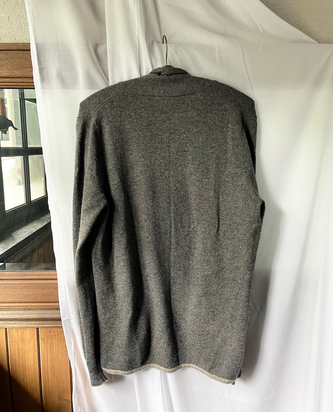 JIL SANDER wool drape cardigan grey 상품이미지4