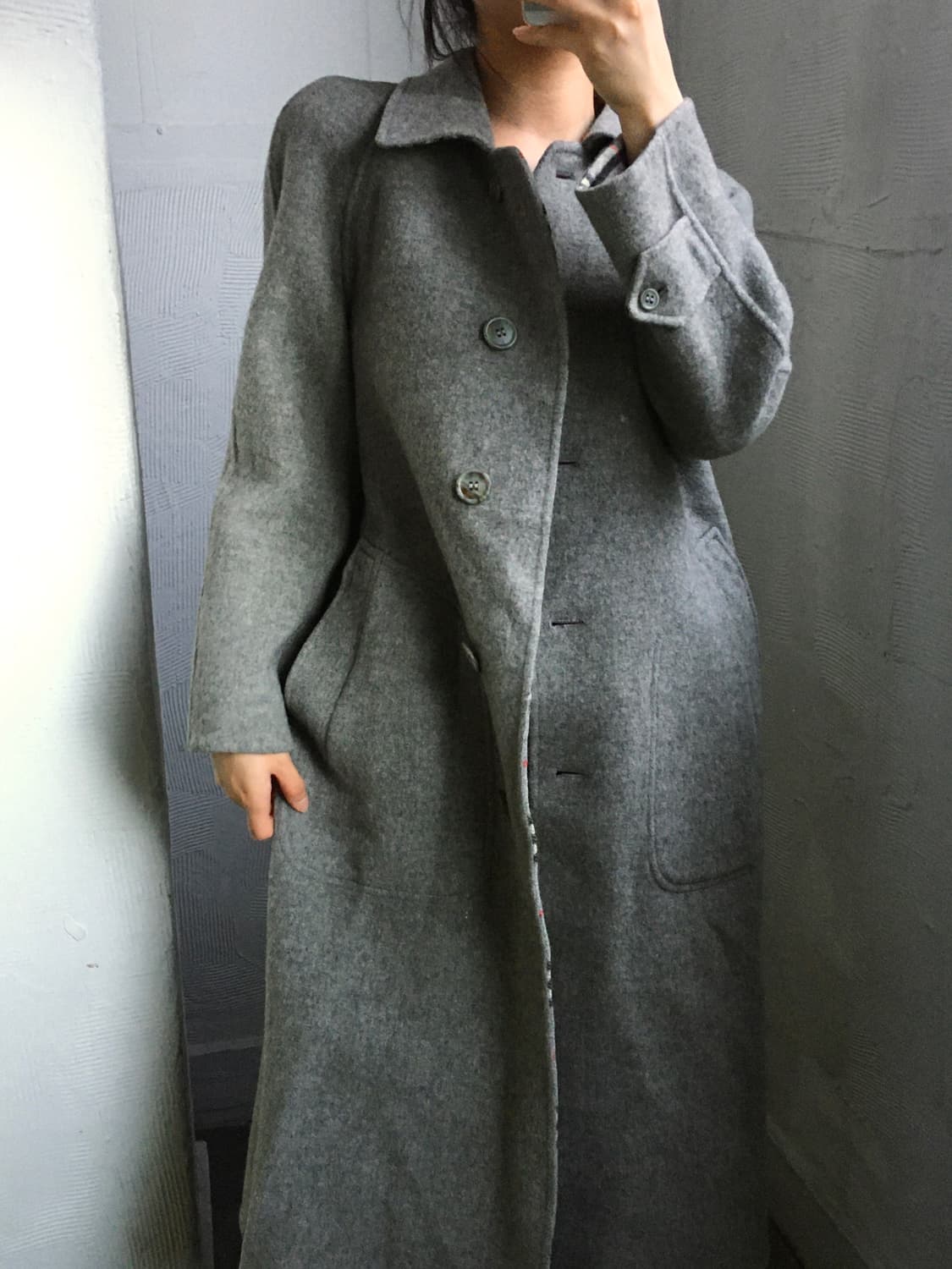 Burberrys 버버리 90s 리버시블 노바체크 그레이 울 상품이미지3