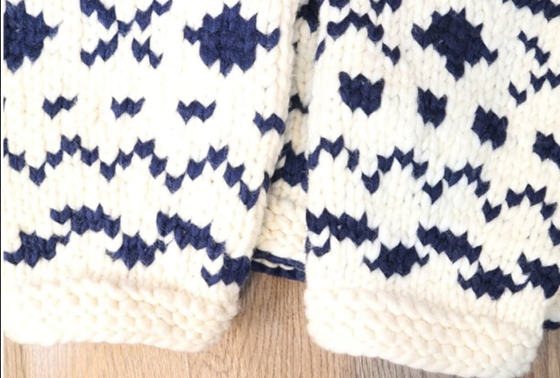 캐나다 핸드메이드 양모 인디언 코위찬 스웨터 cowichan 상품이미지6