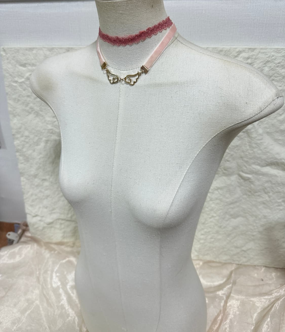 빈티지  레이스 리본  초커 목걸이 세트 상품이미지1