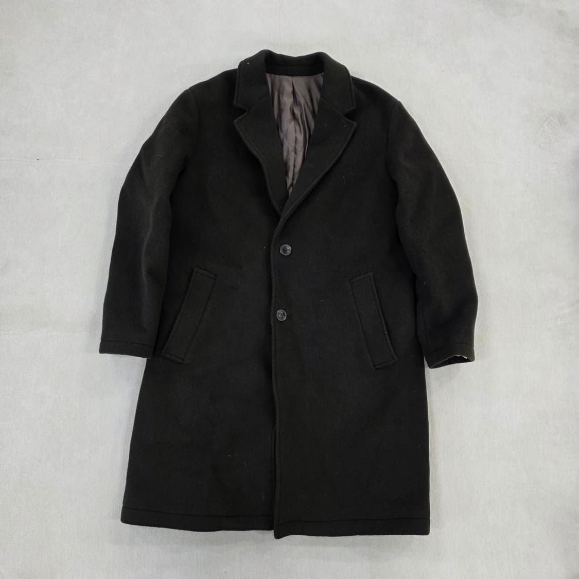 [95] 시리즈 블랙 싱글 울 코트 0129J1 상품이미지1