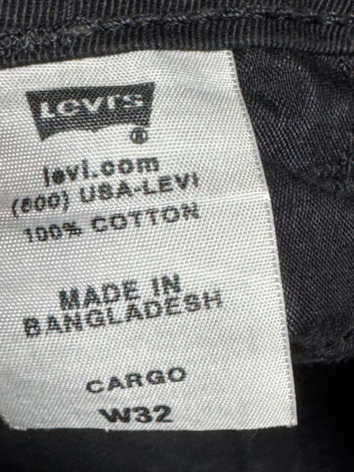 리바이스 카고 팬츠 블랙 W32 상품이미지3