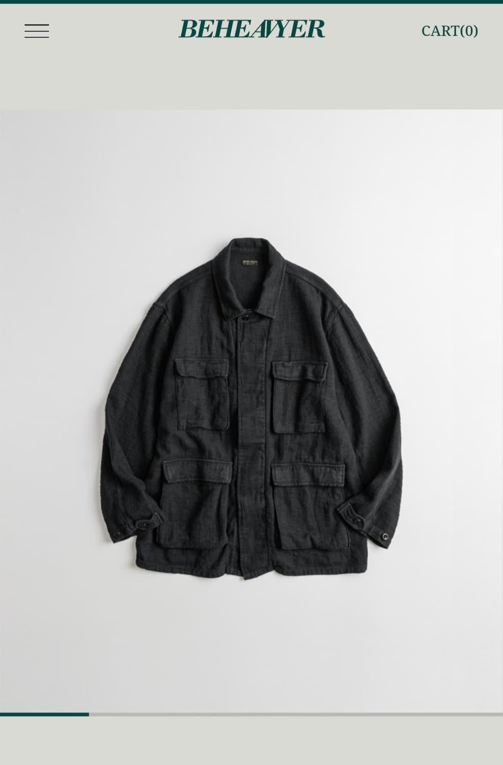 비헤비어, DYED SLUB R/C BDU Jacket, 4 상품이미지1