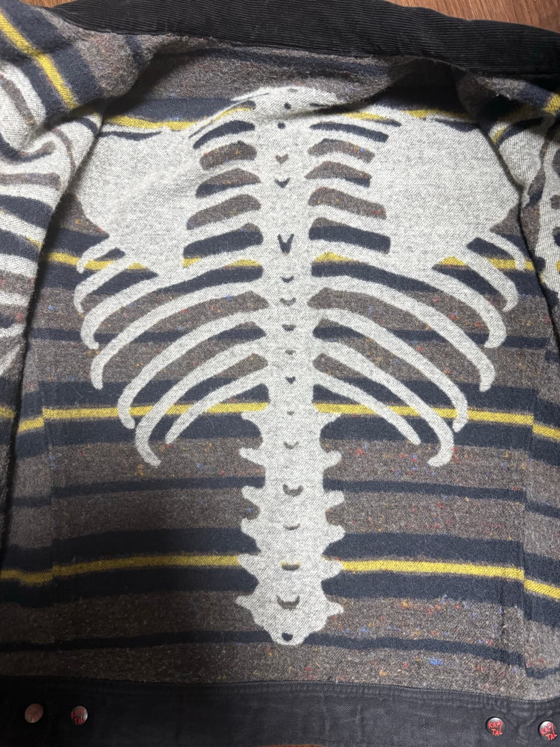 캐피탈 14온즈 데님 본 라이닝 리버시블 집 업 워크 자켓 블랙 상품이미지2