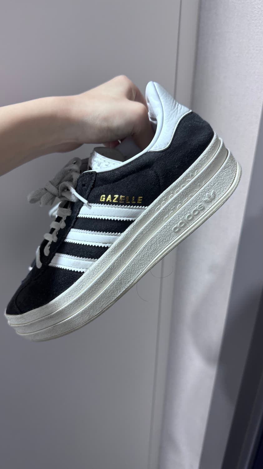 아디다스 가젤 볼드 코어 블랙 클라우드 화이트 235 상품이미지3
