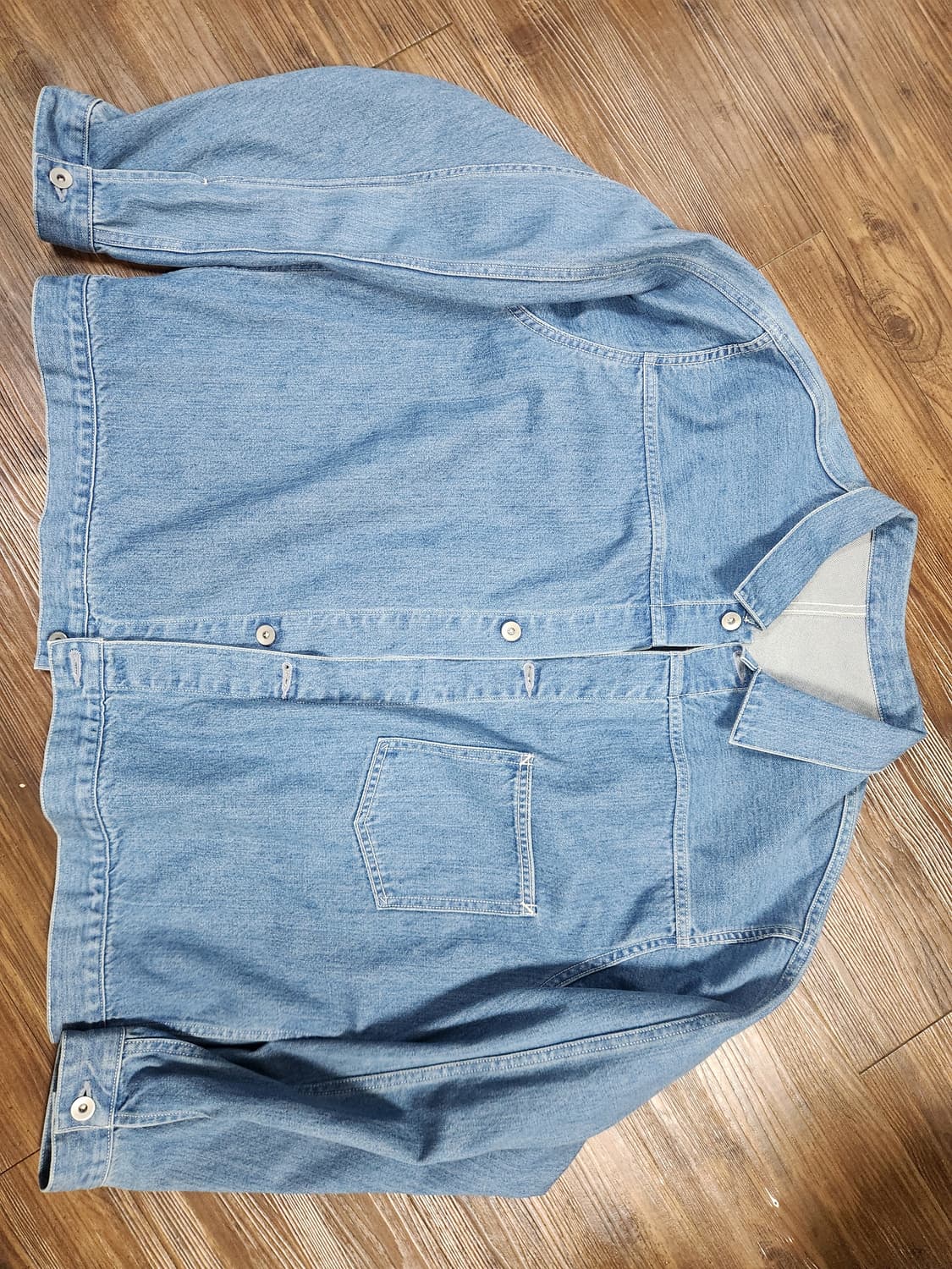 나나미카 데님 숏자켓 인디고블리치 xl 상품이미지5