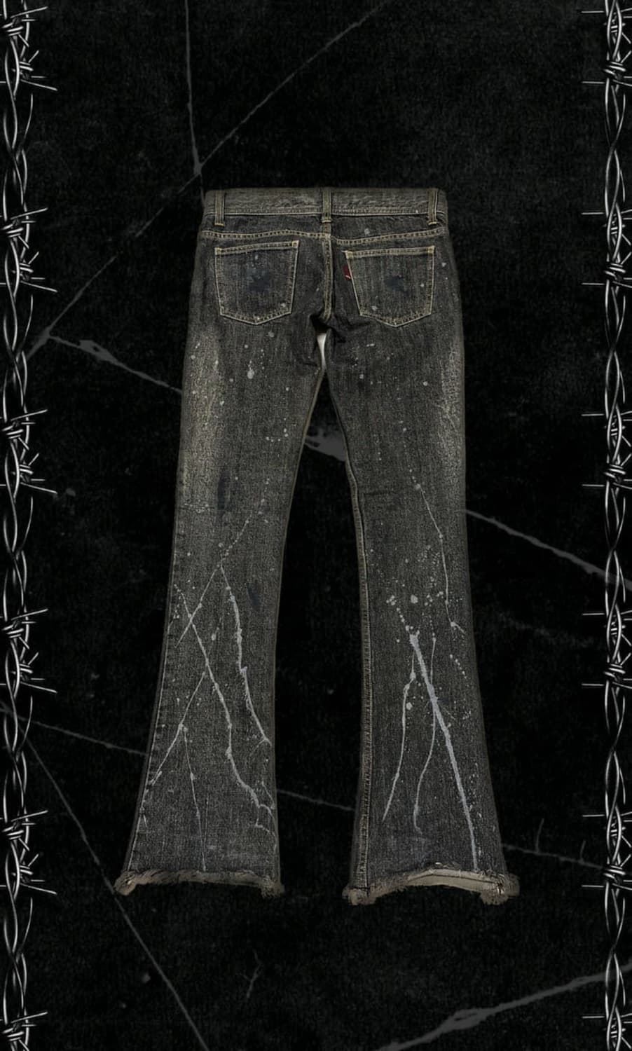 None Vkei Cut out Sludge boot cut pants 상품이미지2