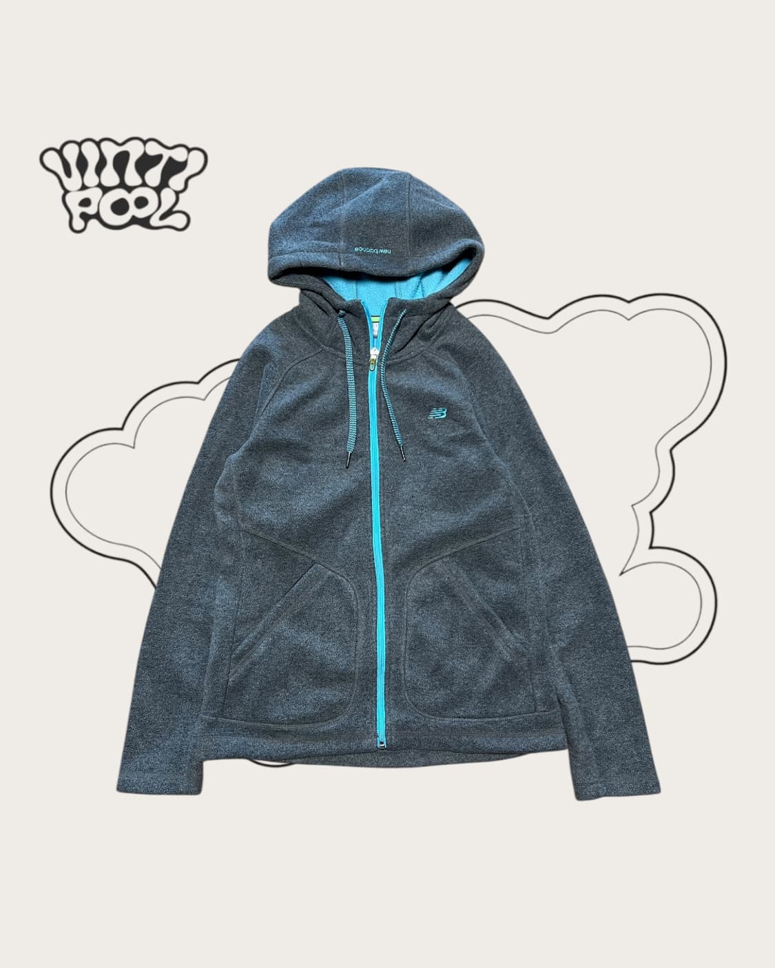 뉴발란스 풀오버 플리스 후드집업 85 S 그레이 상품이미지1