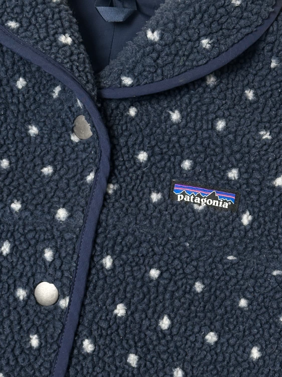 파타고니아 도트 땡땡이 플리스 자켓 네이비 상품이미지5