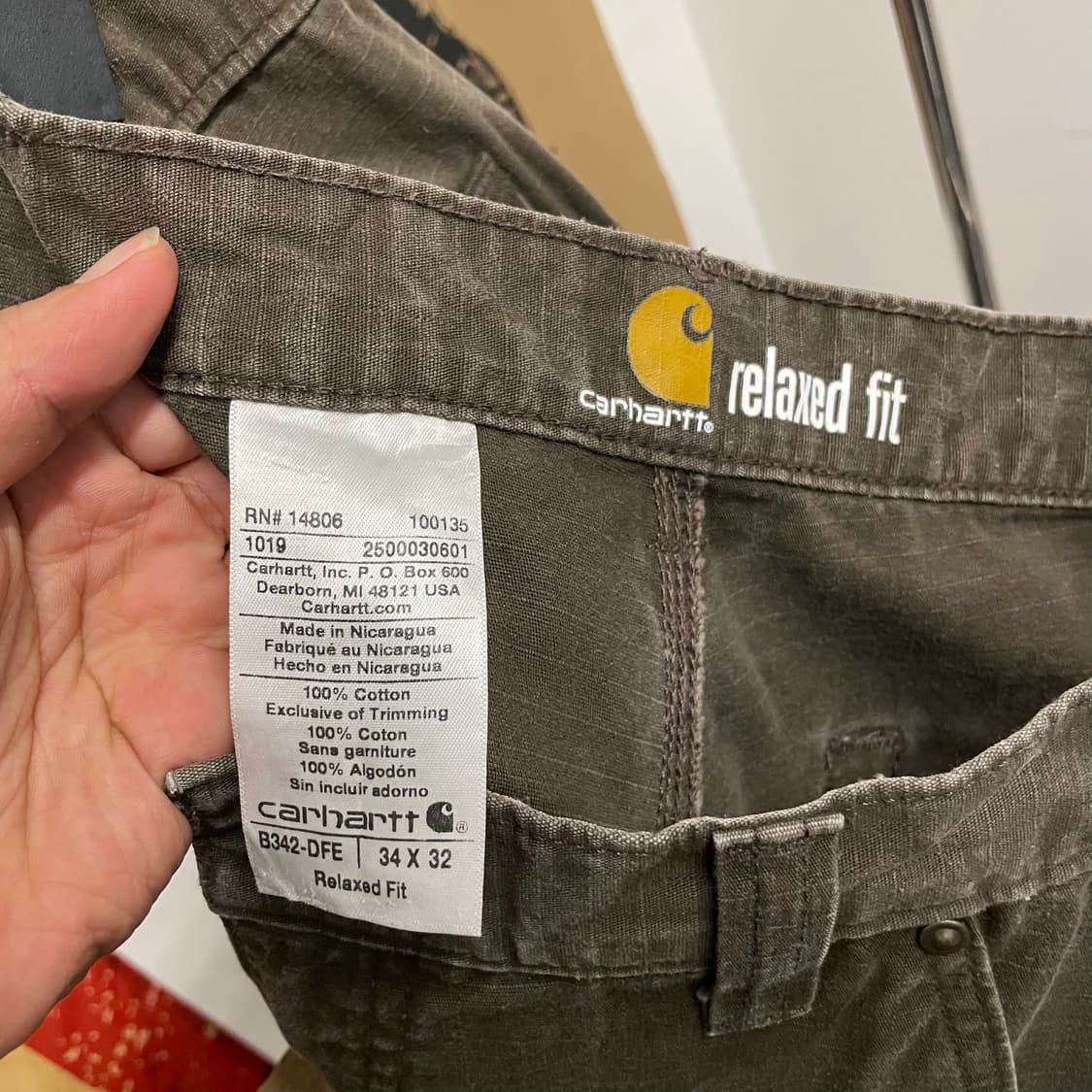 칼하트 릴렉스드 핏 카고 카펜터 워크 팬츠 상품이미지8