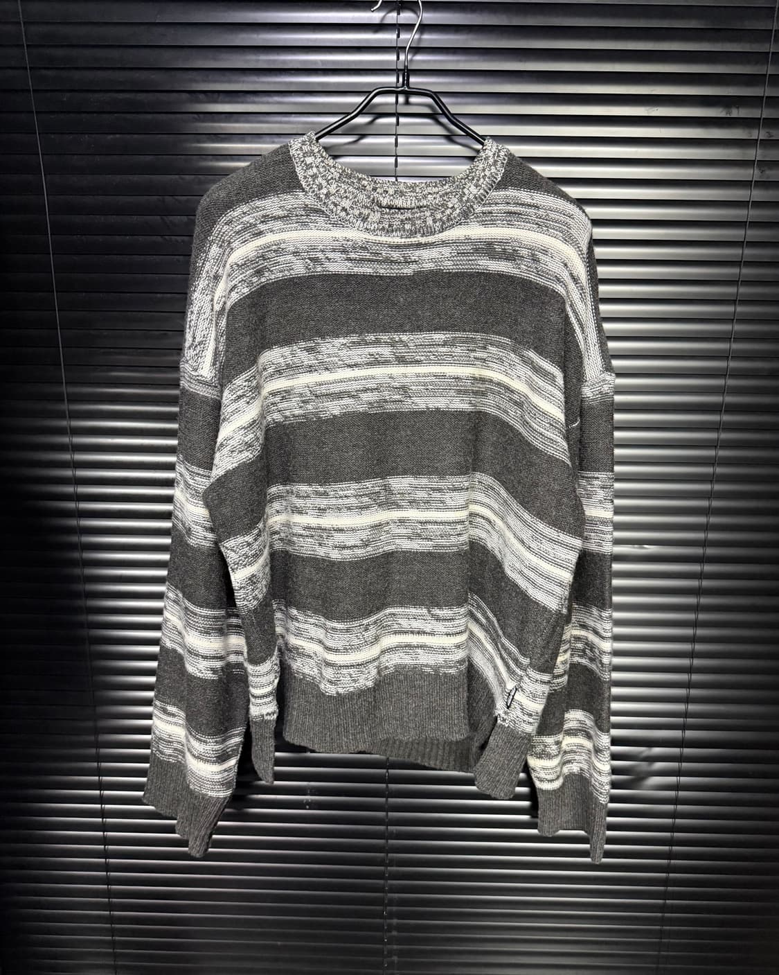 스타터 스트라이프 니트 스웨터 오버핏 M 95 에스닉 스트릿 고스펑크 락 상품이미지5