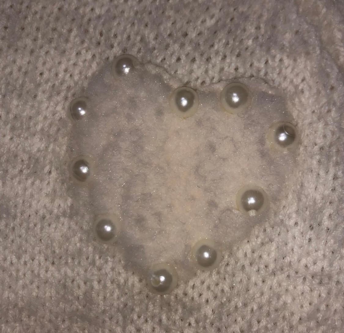 Vintage 💿 white heart knit 상품이미지1