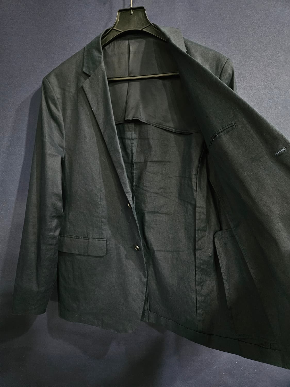 띠어리 네이비 남성 46 린넨 정장자켓  상품이미지8