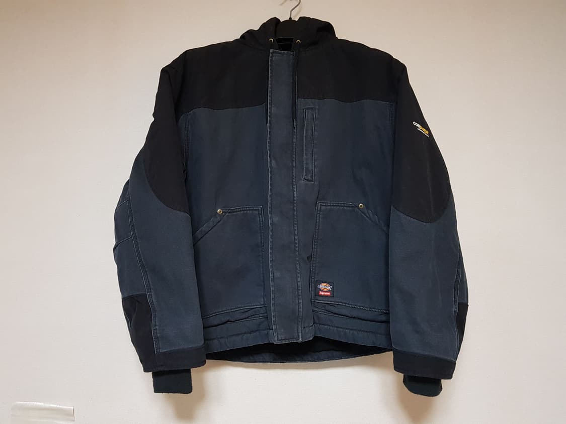 슈프림 X 디키즈 코듀라 후드 워크 자켓 블랙 25FW 상품이미지2