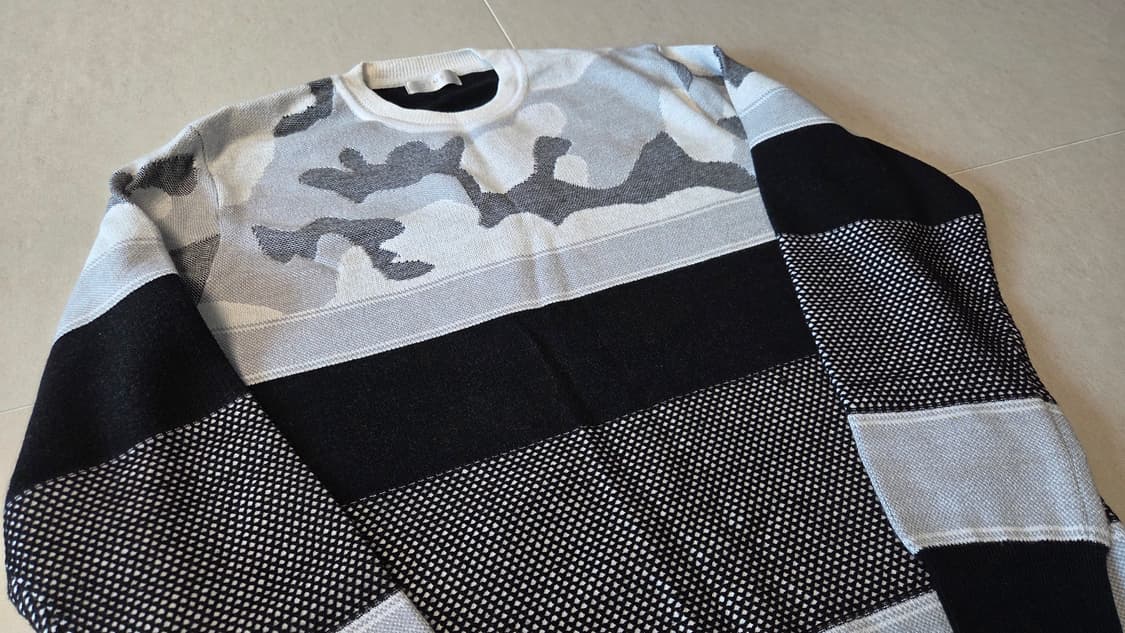 타임 옴므 카모플라쥬 입체 스웨터 니트 상품이미지4