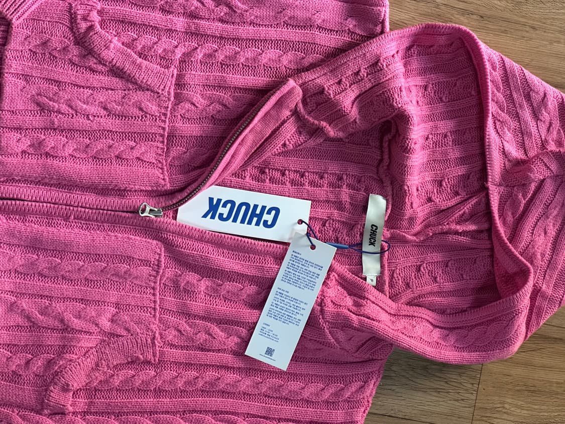 척(chuck) 니트 후드집업 상품이미지3