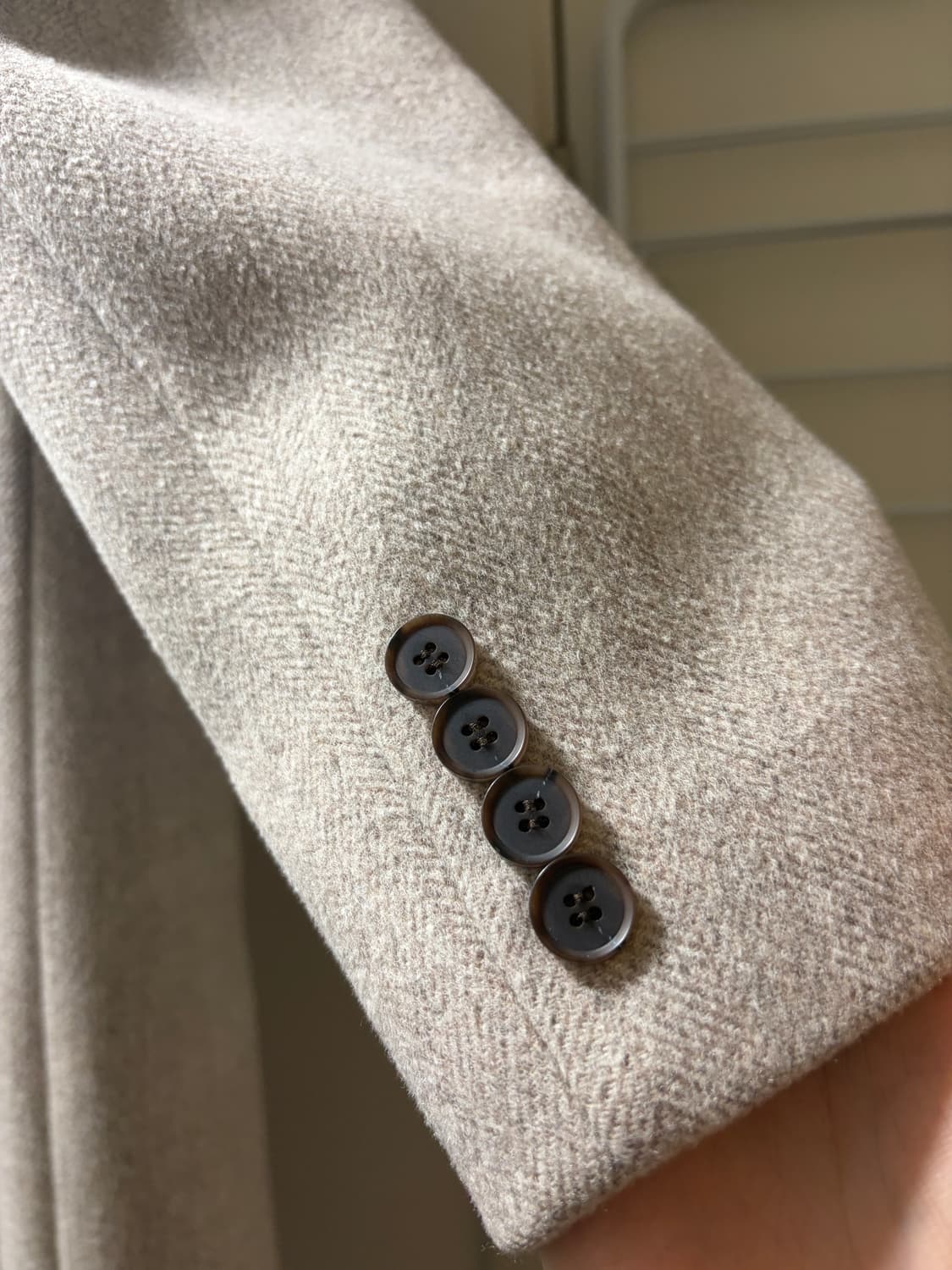 모우트 헤링본 롱코트 / 울 100 상품이미지5