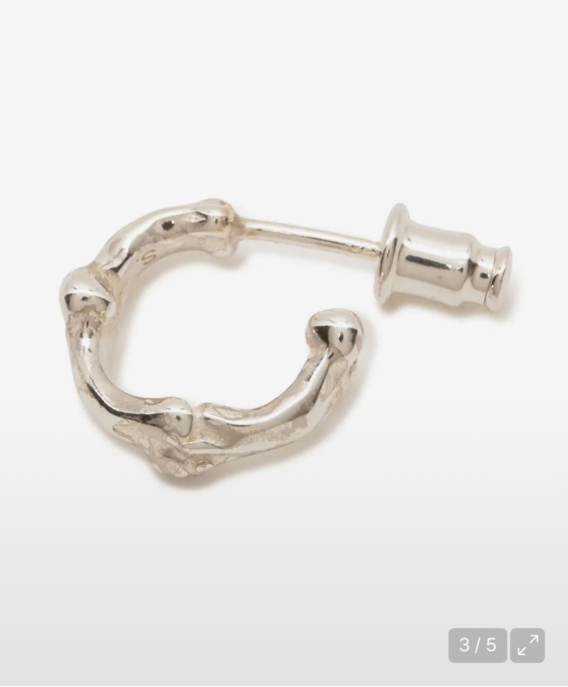 THE SOLOIST bone shaped earrings silver 상품이미지3