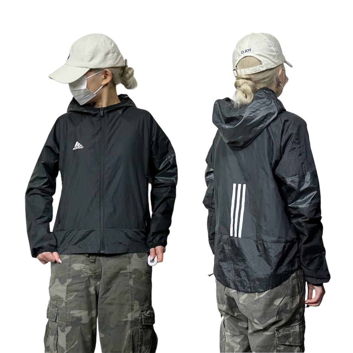 아디다스 블랙 후드 바람막이 트랙 자켓 M 상품이미지1