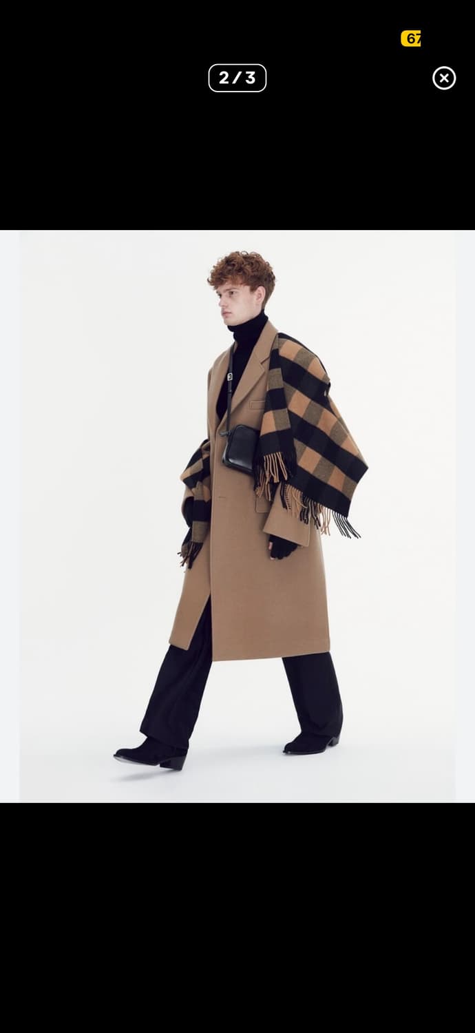 렉토 오버사이즈 울블레드 싱글 코트 M 상품이미지2