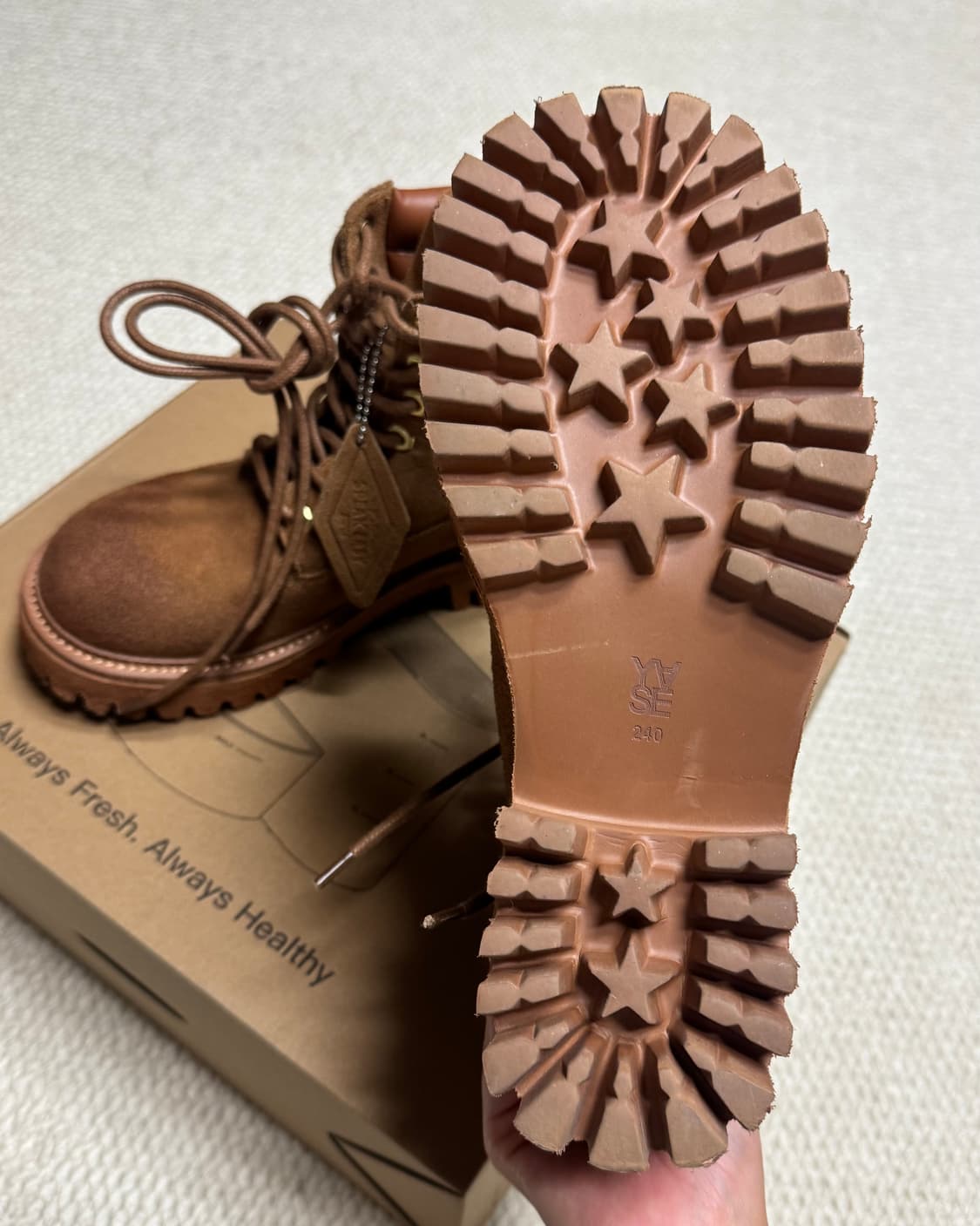 야세 1990 코만도솔 스웨이드 부츠 베이지 240 상품이미지3