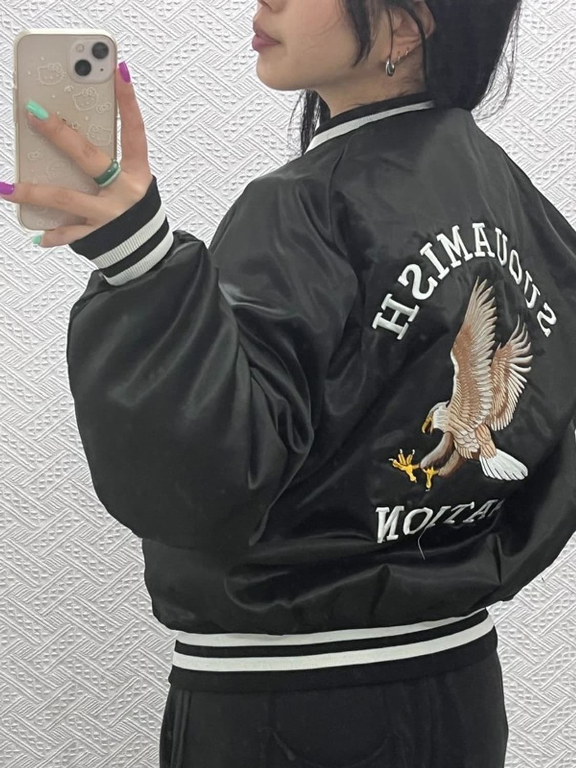 WESTARK USA 올드스쿨 새틴 에스닉 바시티 자켓 L C06901 상품이미지1