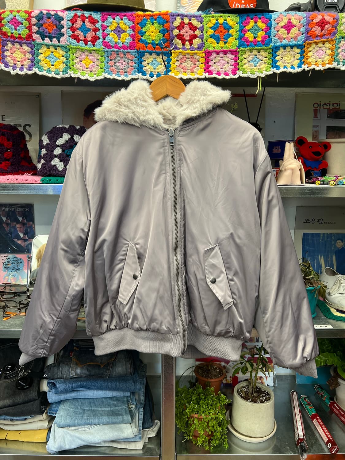 Oversized Faux Fur Hooded Jacket   상품이미지4