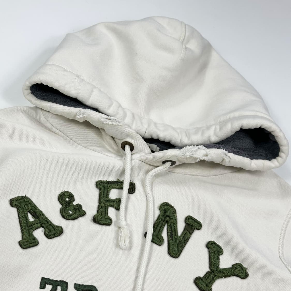 아베크롬비 뉴욕 피치 아이보리 후드티 (M) 상품이미지3