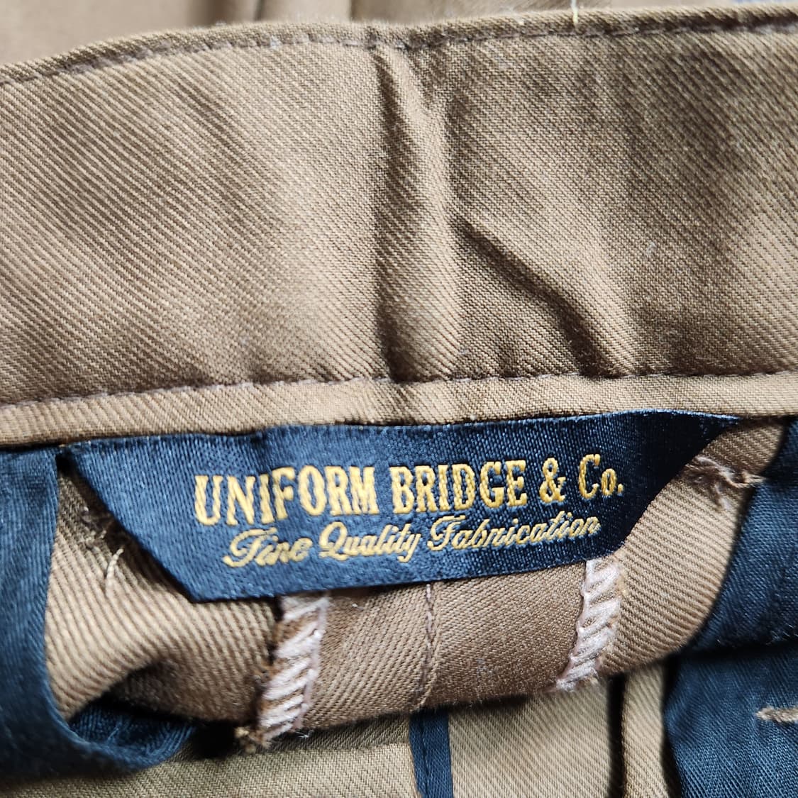 H346 [30] 유니폼브릿지 원턱 브라운 팬츠 상품이미지4