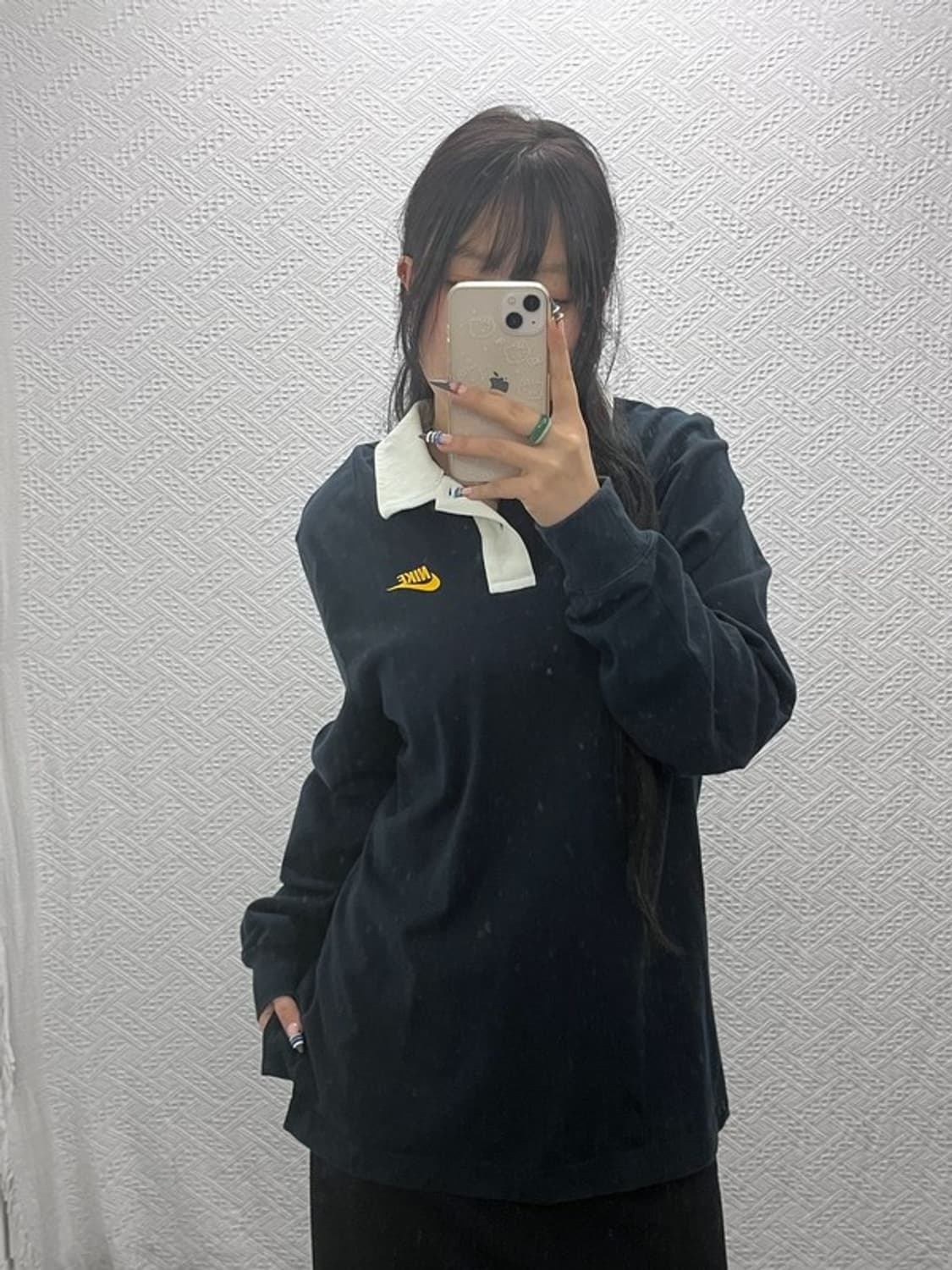 나이키 올드스쿨 레트로 럭비 카라 롱슬리브 L C07760 상품이미지2