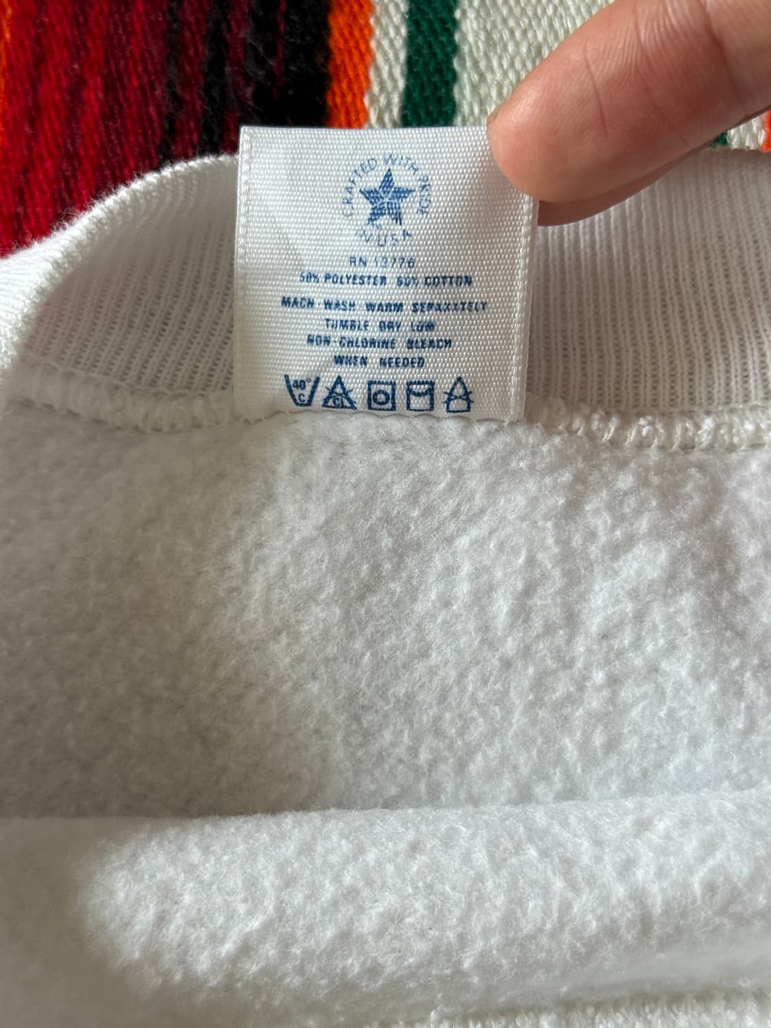 80's USA PANNILL plain White Sweatshirt 상품이미지9