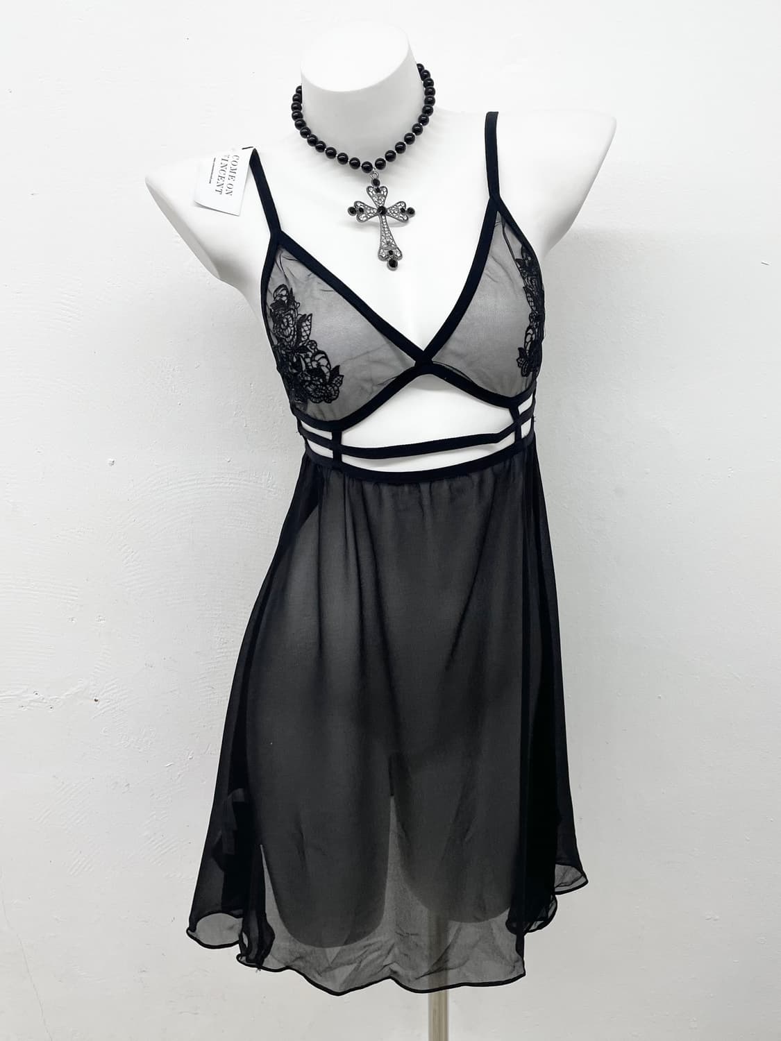 블랙페어리 자수 시어 슬립 상품이미지1