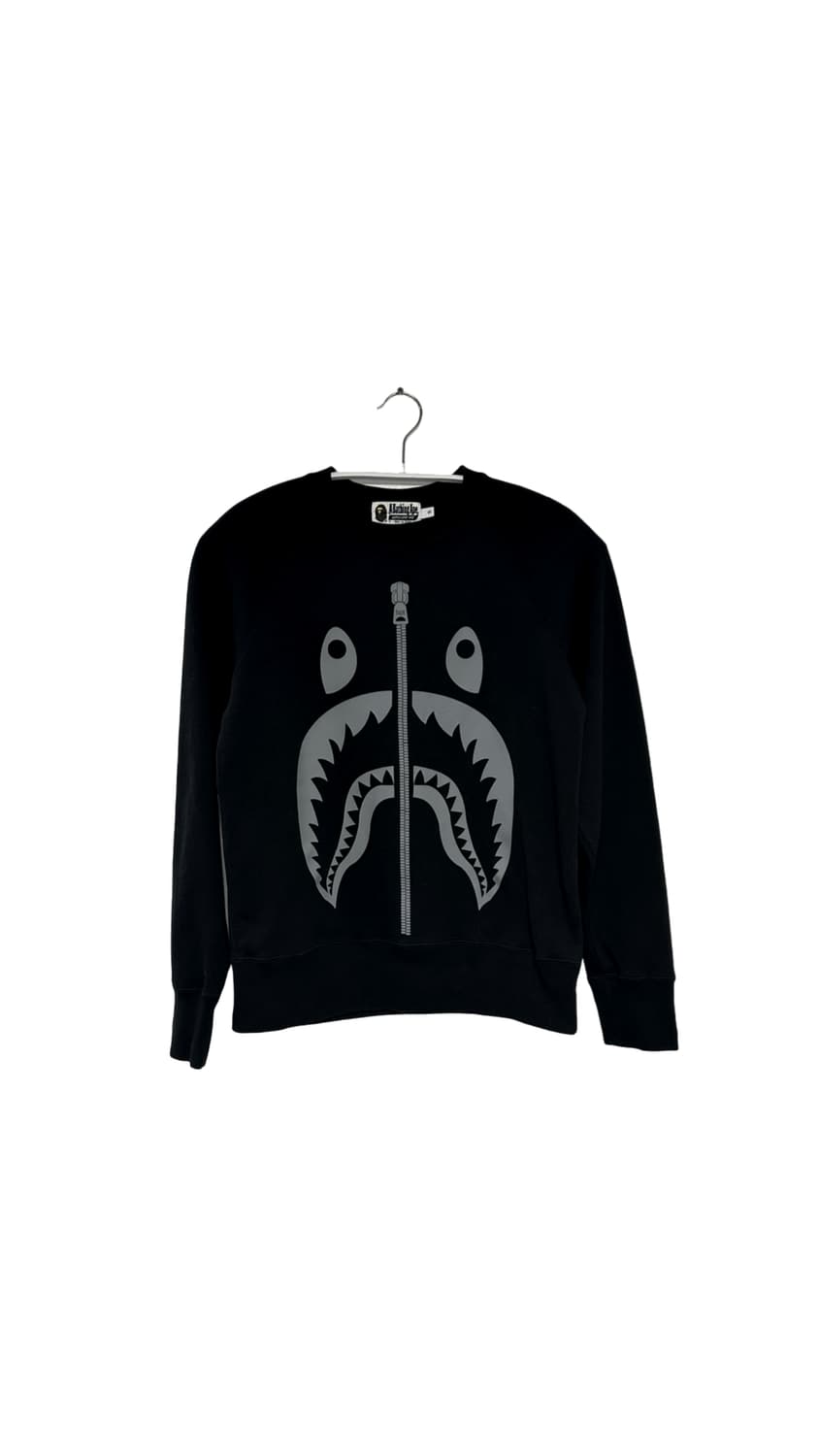 베이프 실버 샤크 블랙 맨투맨 상품이미지1