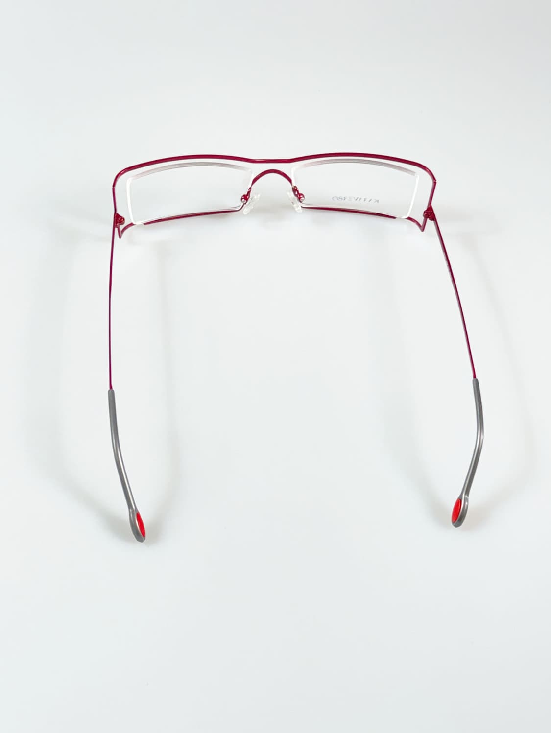 KARAVERSO 레드메탈 스퀘어 빈티지 데드스탁 안경 상품이미지5