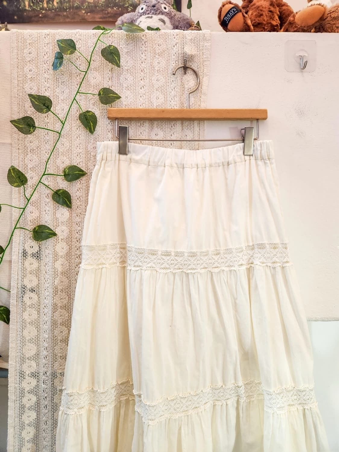 빈티지 아이보리 캉캉 레이스 스커트 상품이미지2