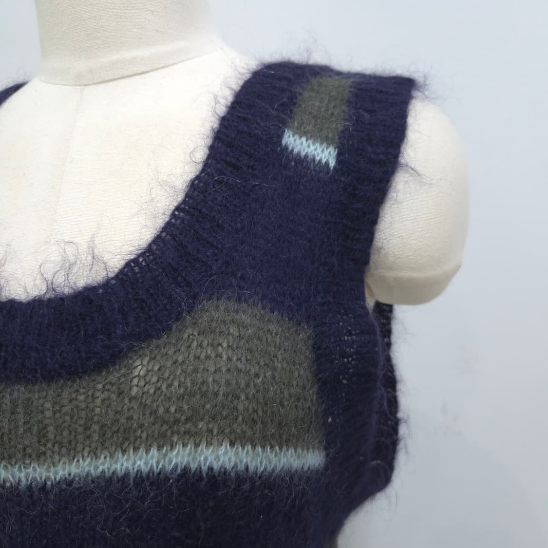 모헤어 네이비 스트라이프 니트  베스트 상품이미지7