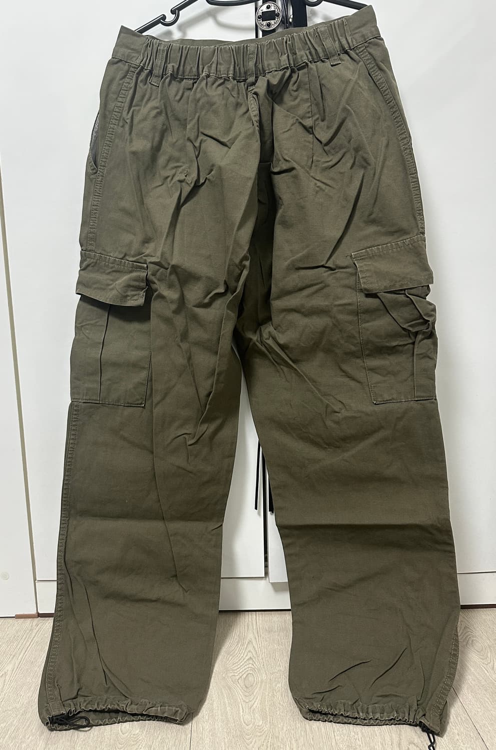 (unisex)오버 스트링 카고 와이드팬츠 상품이미지3