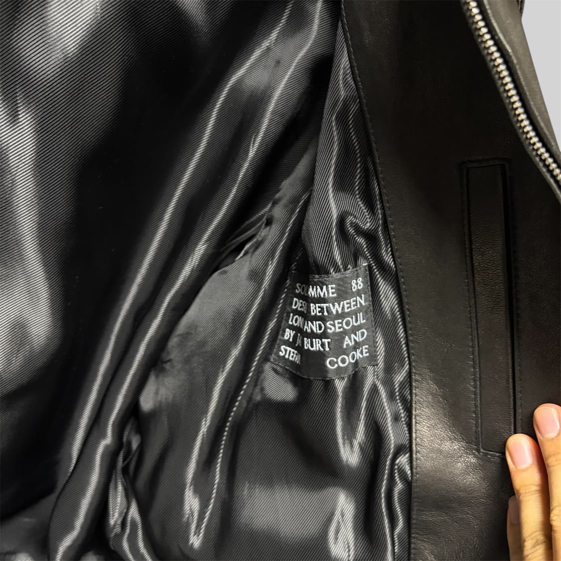 스테판쿡 x 솔리드옴므 스터드 레더 블루종 48 상품이미지3