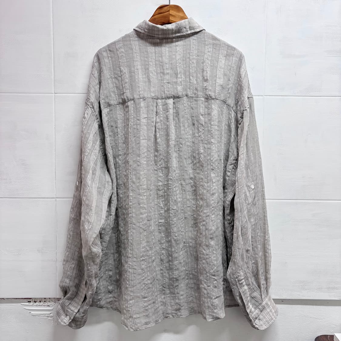 PARTIMENTO 파르티멘토 그레이 루즈핏 셔츠 남방 L 상품이미지4