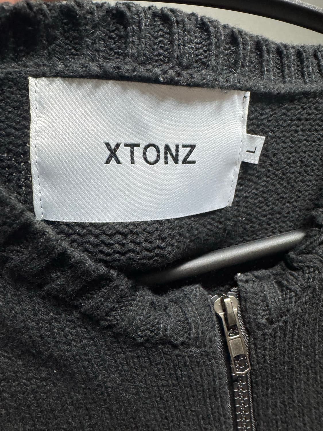 엑스톤즈 니트 집업 상품이미지3