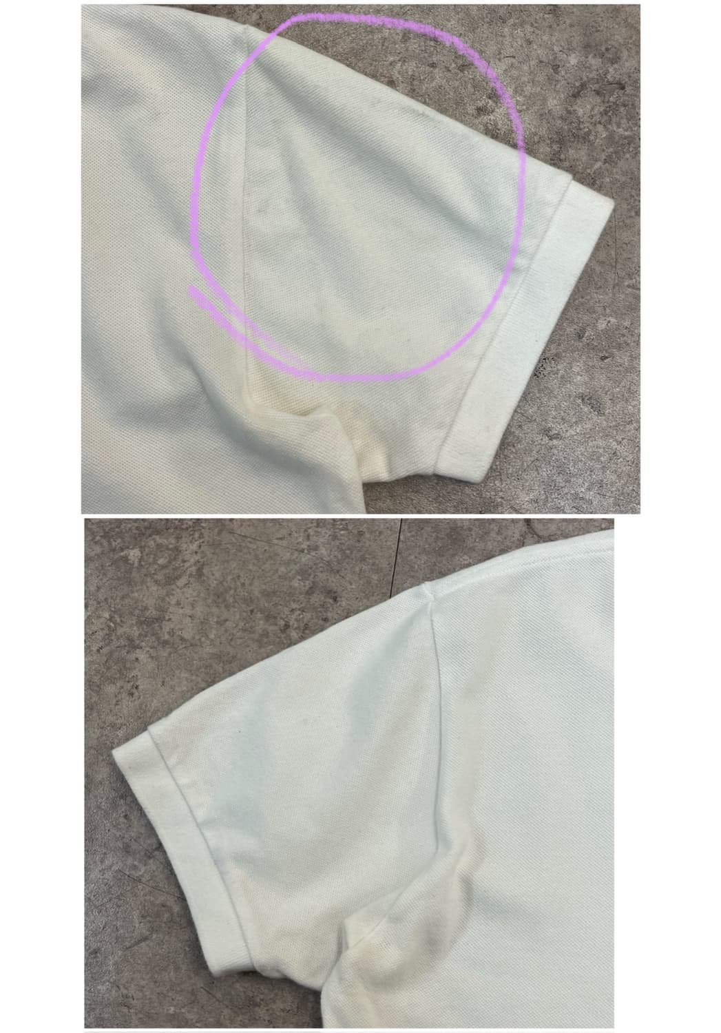 꼼데가르송 반팔 카라티 화이트 XL #csz2575 상품이미지10