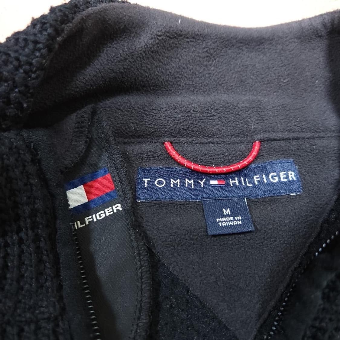 타미힐피거 투웨이 블랙 와플 집업 니트 상품이미지4