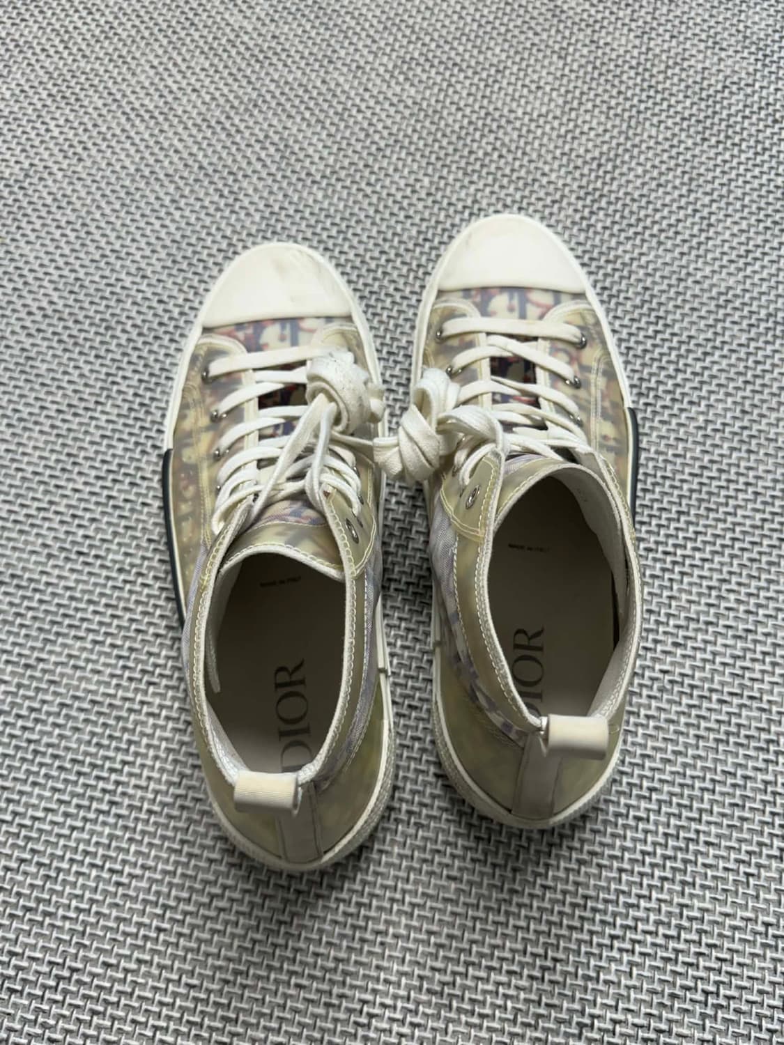 (한정판) 디올 오블리크 스니커즈 멀티 하이탑 상품이미지4