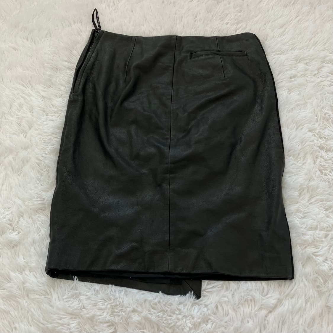 빈티지 블랙 레더 플라워 스커트 y2k 스트릿 갸루 펑키 일본빈티지650 상품이미지4